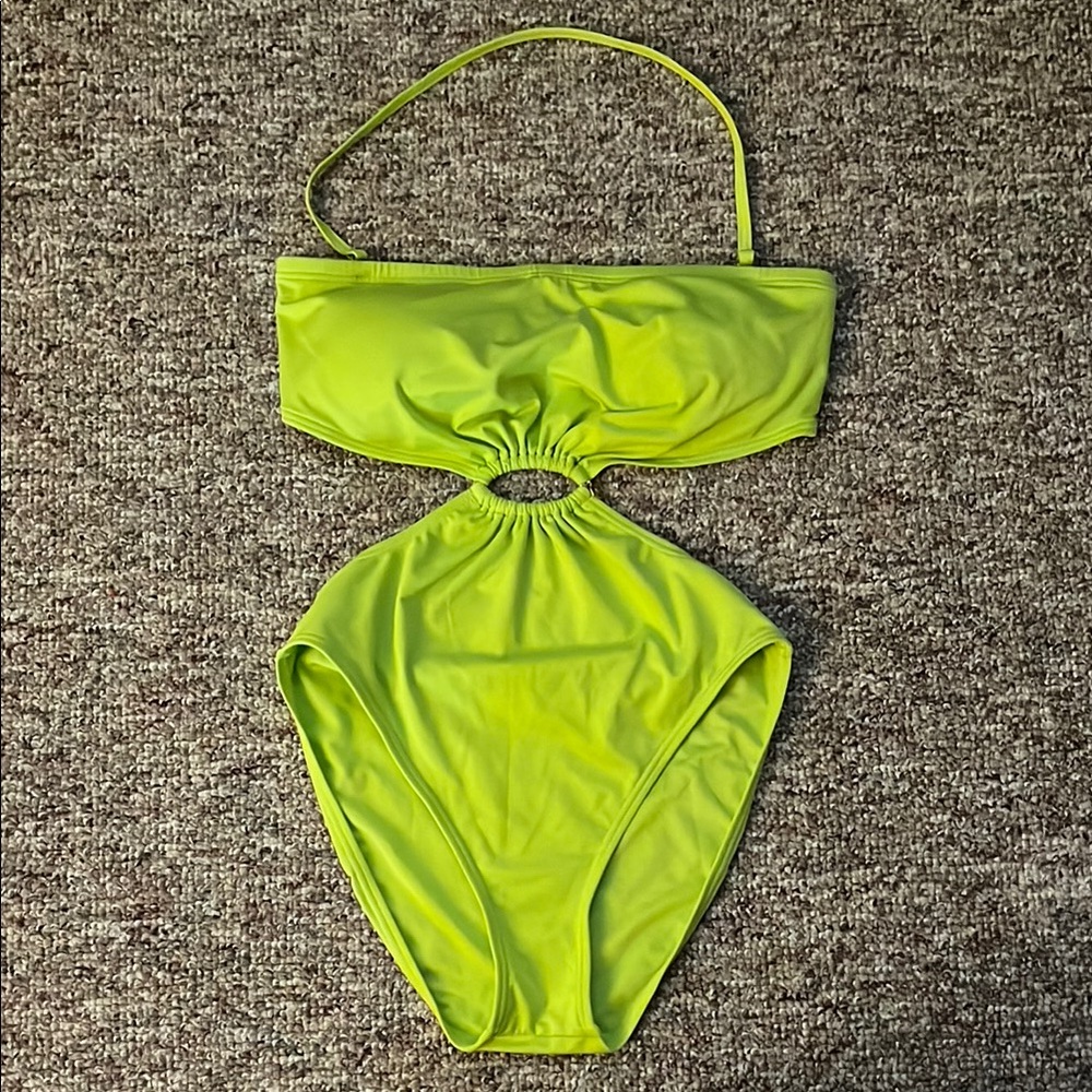Michael Kors Lime Green One-Piece Swimsuit